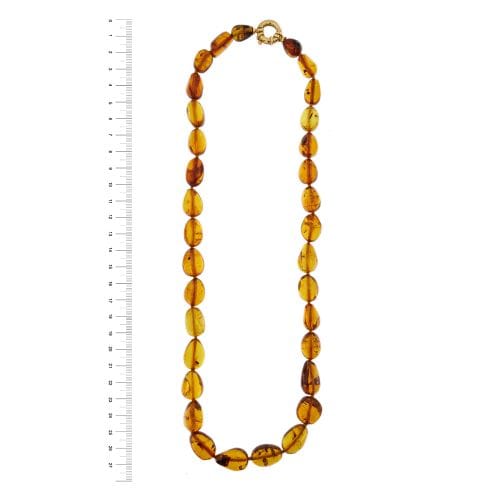 Collier Collier - Ambre avec fermoir en or jaune 18 ct 58 Facettes 27143