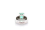 Bague 55 Bague vintage en platine avec émeraude 4,39 ct et diamants 58 Facettes 25822A - 27164