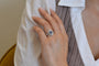 Bague 55 Bague Art déco saphir et diamants en platine 58 Facettes 27175