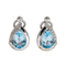Boucles d'oreilles Boucles d’oreilles clips en or blanc 18 carats topazes et diamants 58 Facettes 2718242CN