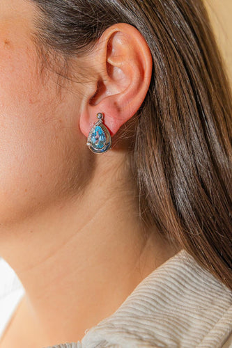 Boucles d'oreilles Boucles d'oreilles Clips Or blanc Topaze, Diamant 58 Facettes 2718242CN
