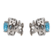 Boucles d'oreilles Boucles d’oreilles clips en or blanc 18 carats topazes et diamants 58 Facettes 2718242CN