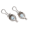 Boucles d'oreilles Boucles d'oreilles Clips Or blanc Topaze, Diamant 58 Facettes 2718242CN