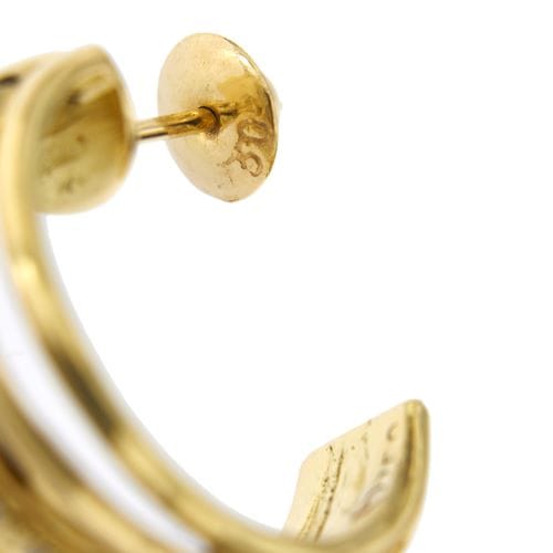 Boucles d'oreilles Boucles d’oreilles créoles en or jaune 18 carats et diamants 58 Facettes 27191