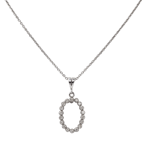 Collier Collier Chaîne + pendentif Or blanc, Platine Diamant 58 Facettes 2722615CN