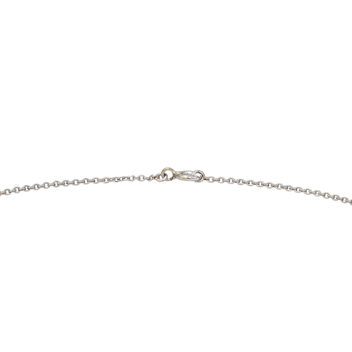 Collier Collier avec pendentif géométrique en or blanc 18 carats, platine et diamants 58 Facettes 2722615CN