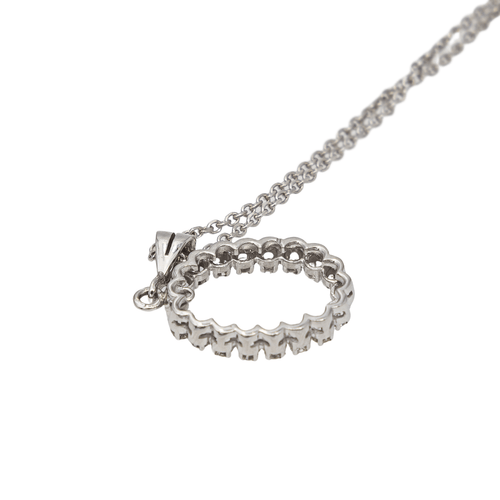 Collier Collier Chaîne + pendentif Or blanc, Platine Diamant 58 Facettes 2722615CN