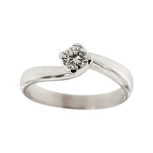 Bague Bague solitaire - Diamant 0,35 ct en or blanc 18 carats 58 Facettes 27243
