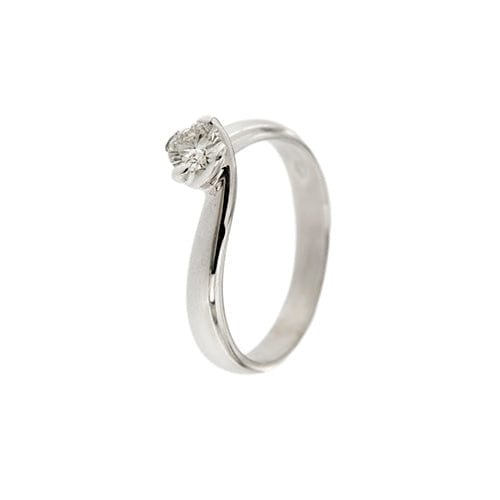 Bague Bague solitaire - Diamant 0,35 ct en or blanc 18 carats 58 Facettes 27243