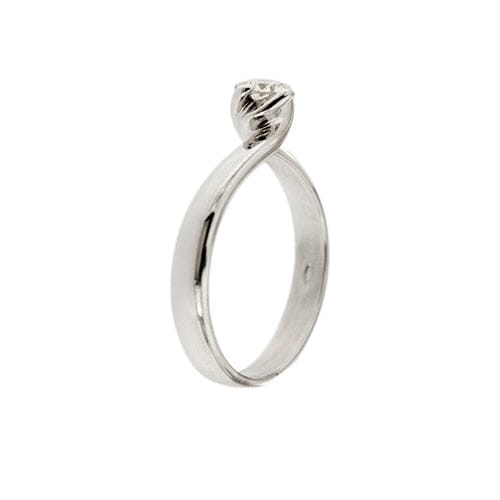 Bague Bague solitaire - Diamant 0,35 ct en or blanc 18 carats 58 Facettes 27243