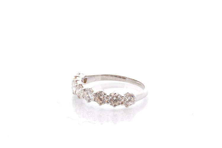Bague Demi-alliance - Bague demi-jonc en diamants 58 Facettes 27253dv
