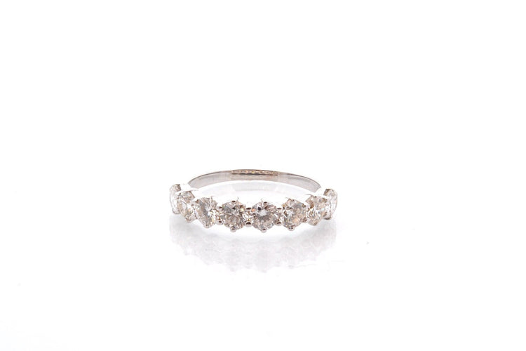 Bague Demi-alliance - Bague demi-jonc en diamants 58 Facettes 27253dv