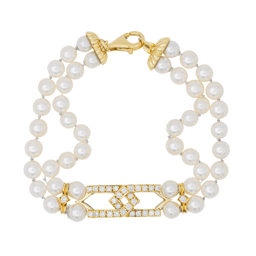 Bracelet Bracelet Or jaune Diamant, Perle 58 Facettes 2728212CN