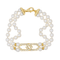 Bracelet Bracelet en or jaune 18 carats avec diamants et perles de culture 58 Facettes 2728212CN