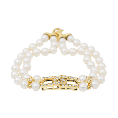 Bracelet Bracelet Or jaune Diamant, Perle 58 Facettes 2728212CN