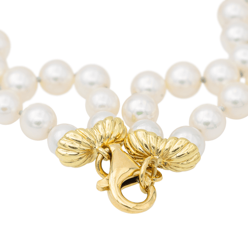 Bracelet Bracelet en or jaune 18 carats avec diamants et perles de culture 58 Facettes 2728212CN