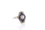 Bague 51.5 Bague Art déco en or blanc 18k avec diamants et saphirs 58 Facettes 27307