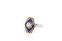 Bague 51.5 Bague Art déco en or blanc 18k avec diamants et saphirs 58 Facettes 27307