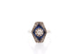 Bague 51.5 Bague Art déco en or blanc 18k avec diamants et saphirs 58 Facettes 27307