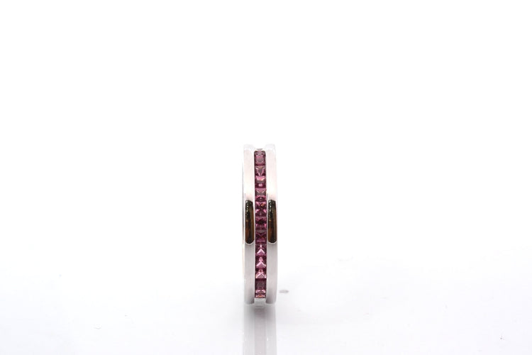 Bague 55 Bulgari B.Zero1 - Bague en or blanc 18k et topazes roses 58 Facettes 27314