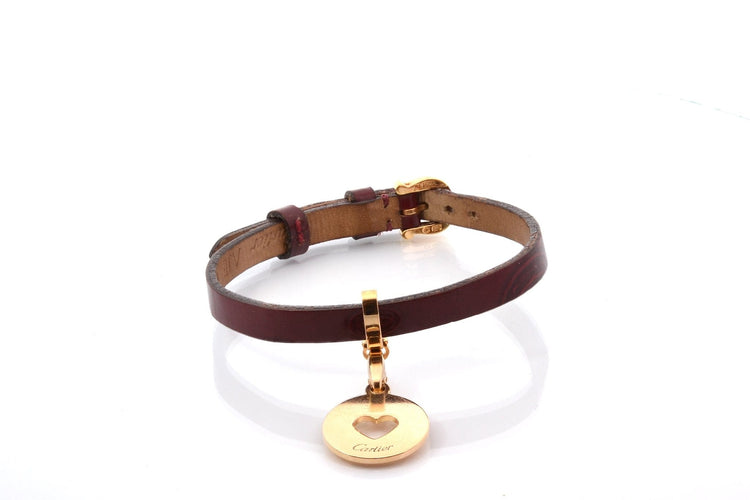 Bracelet Cartier - Bracelet en or jaune 18k et cuir 58 Facettes 27329