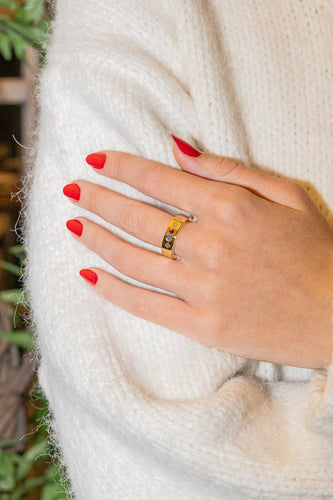 Bague 52 Bague en or jaune 18 carats avec rubis et diamants 58 Facettes 2734047CN