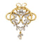 Broche Broche Or jaune, Or blanc, Or rose Perle, Diamant 58 Facettes 2734285CN