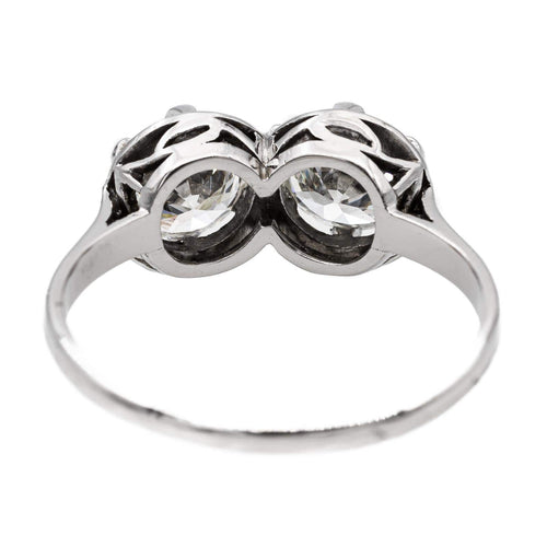 Bague 53 Bague Toi et Moi Platine Diamant 58 Facettes 2735890CN