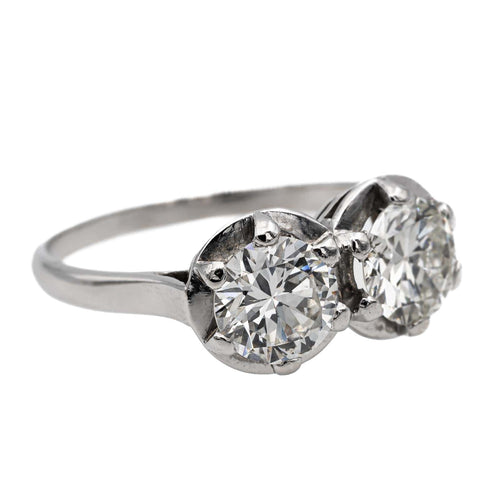 Bague 53 Bague Toi et Moi Platine Diamant 58 Facettes 2735890CN