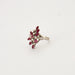 Bague 56 Bague Navette Rubis Diamants 58 Facettes DV0178-11