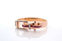 Bracelet Bracelet tank rubis et diamants en or jaune 18k 58 Facettes 27365