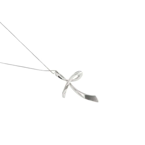 Collier Collier avec croix en or blanc 18 ct et diamants 58 Facettes 27373