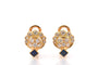 Boucles d'oreilles Boucles d’oreilles saphirs et diamants en or 18k 58 Facettes 27401