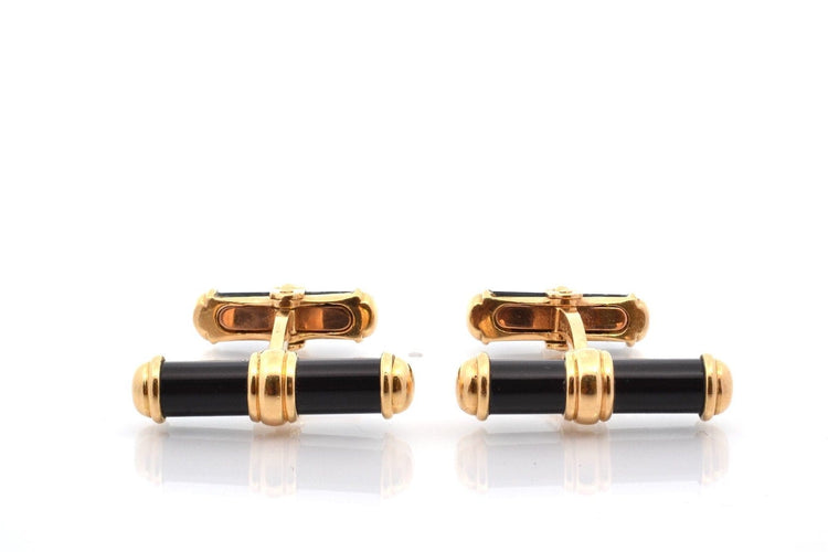 Boutons de manchette Van Cleef & Arpels - Boutons de manchette en or jaune 18k et onyx 58 Facettes 27402