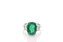 Bague 53.5 Bague en platine avec émeraude 5,44 ct et diamants 58 Facettes 27246-27247-27408-27218