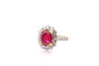 Bague 53 Bague vintage en or 18k et platine, rubis et diamants 58 Facettes 27456-27358