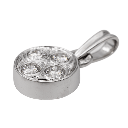 Pendentif Pendentif en or blanc 18 carats serti de diamants 58 Facettes 2747973CN