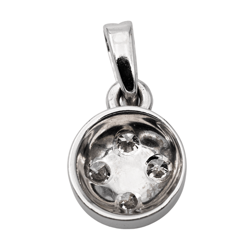 Pendentif Pendentif en or blanc 18 carats serti de diamants 58 Facettes 2747973CN