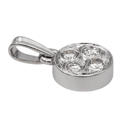 Pendentif Pendentif en or blanc 18 carats serti de diamants 58 Facettes 2747973CN