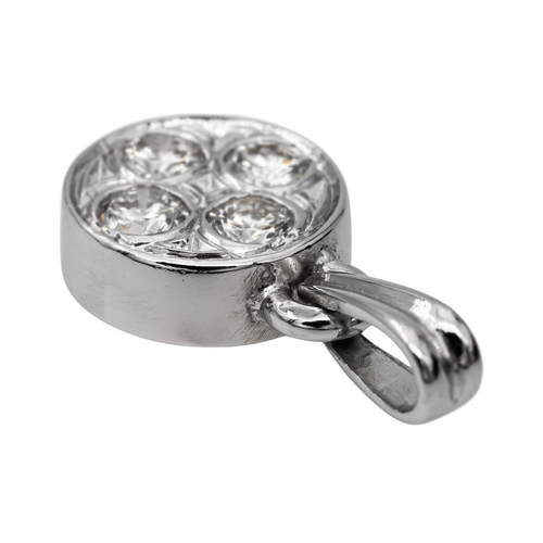 Pendentif Pendentif en or blanc 18 carats serti de diamants 58 Facettes 2747973CN