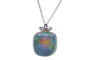 Collier Collier pendentif en or 18k et platine, opale 40 ct et saphirs 58 Facettes 27500-27206