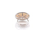 Bague 53 Bague en or blanc 18k, nacre et diamants 58 Facettes 27517