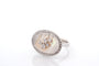 Bague 53 Bague en or blanc 18k, nacre et diamants 58 Facettes 27517