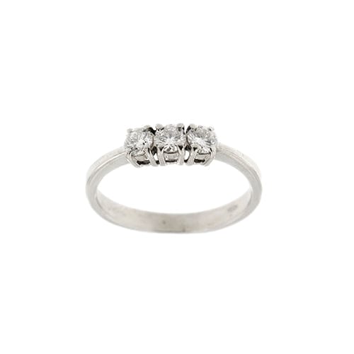Bague Bague trilogy en or blanc 18 ct avec diamants 0,36 ct 58 Facettes 27536