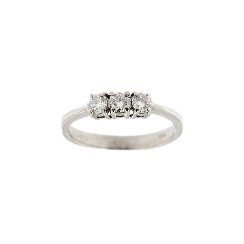 Bague Bague trilogy en or blanc 18 ct avec diamants 0,36 ct 58 Facettes 27536