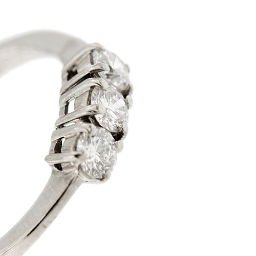 Bague Bague trilogy en or blanc 18 ct avec diamants 0,36 ct 58 Facettes 27536