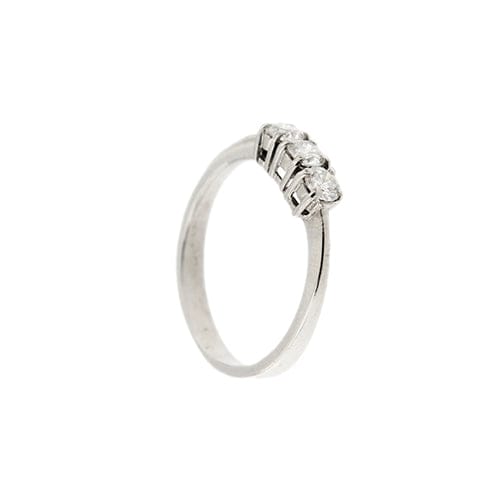 Bague Bague trilogy en or blanc 18 ct avec diamants 0,36 ct 58 Facettes 27536