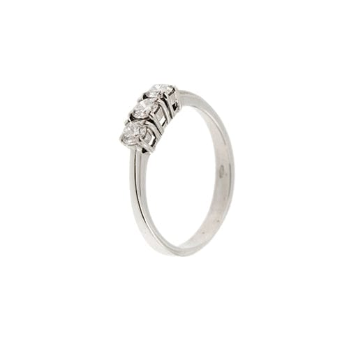 Bague Bague trilogy en or blanc 18 ct avec diamants 0,36 ct 58 Facettes 27536