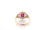 Bague 52.5 Bague ancienne en or 18k et platine, rubis et diamants 58 Facettes 27583