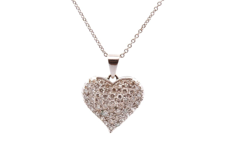 Collier Collier pendentif cœur en or 18k et diamants 58 Facettes 27586